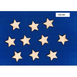 Gwiazdki  komplet  (10szt)    szerokość gwiazdki : 3,5cm      , (  gwiazdki 5-ramienne szerokie )